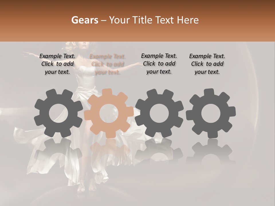 Magical Gray Model PowerPoint Template