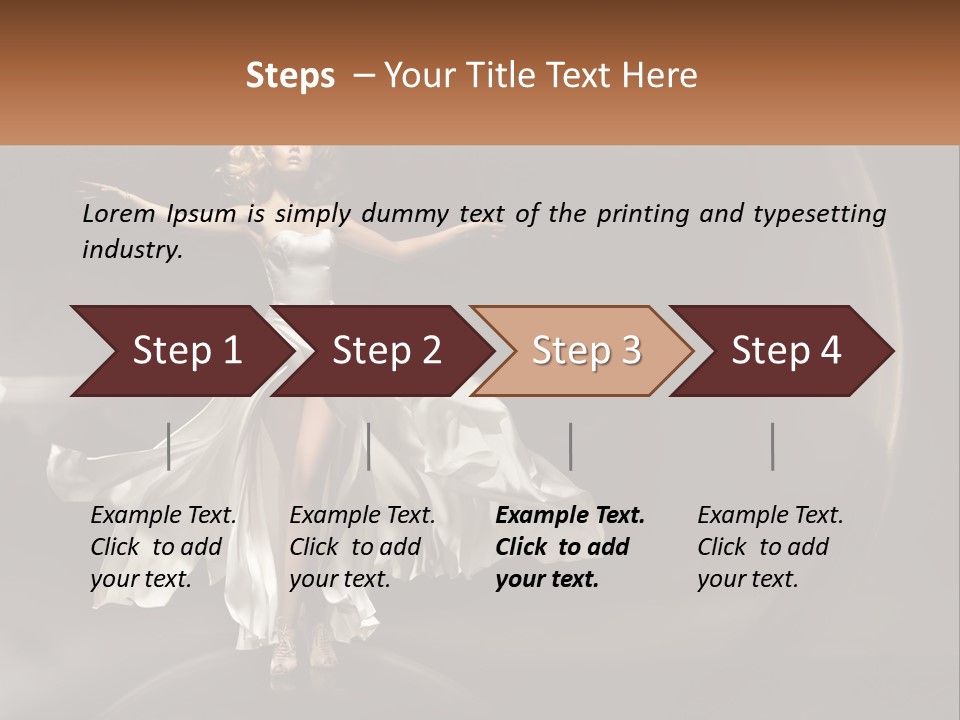 Magical Gray Model PowerPoint Template