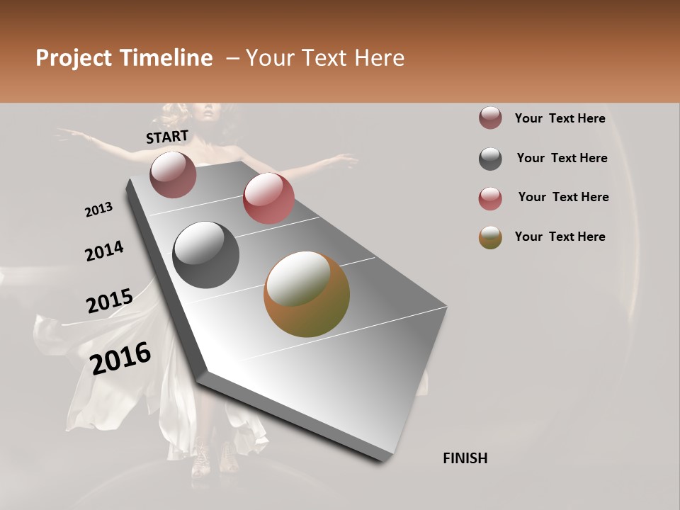 Magical Gray Model PowerPoint Template
