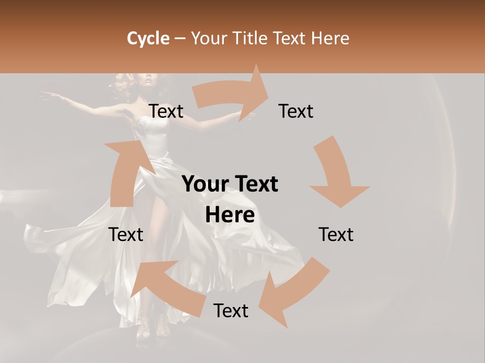 Magical Gray Model PowerPoint Template