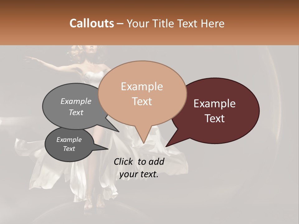 Magical Gray Model PowerPoint Template