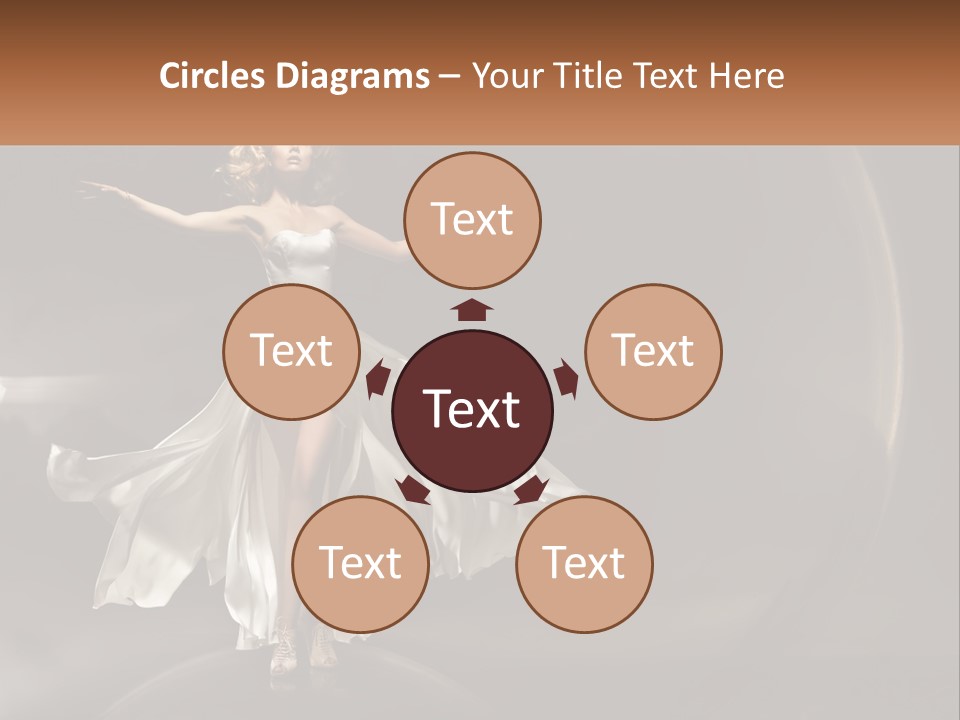 Magical Gray Model PowerPoint Template