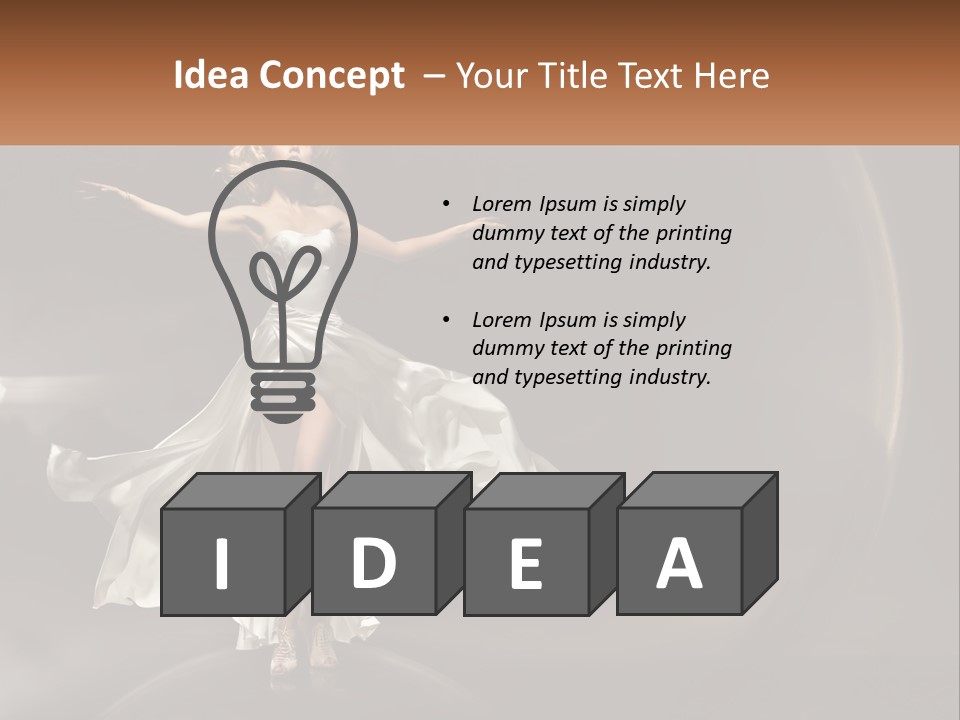 Magical Gray Model PowerPoint Template