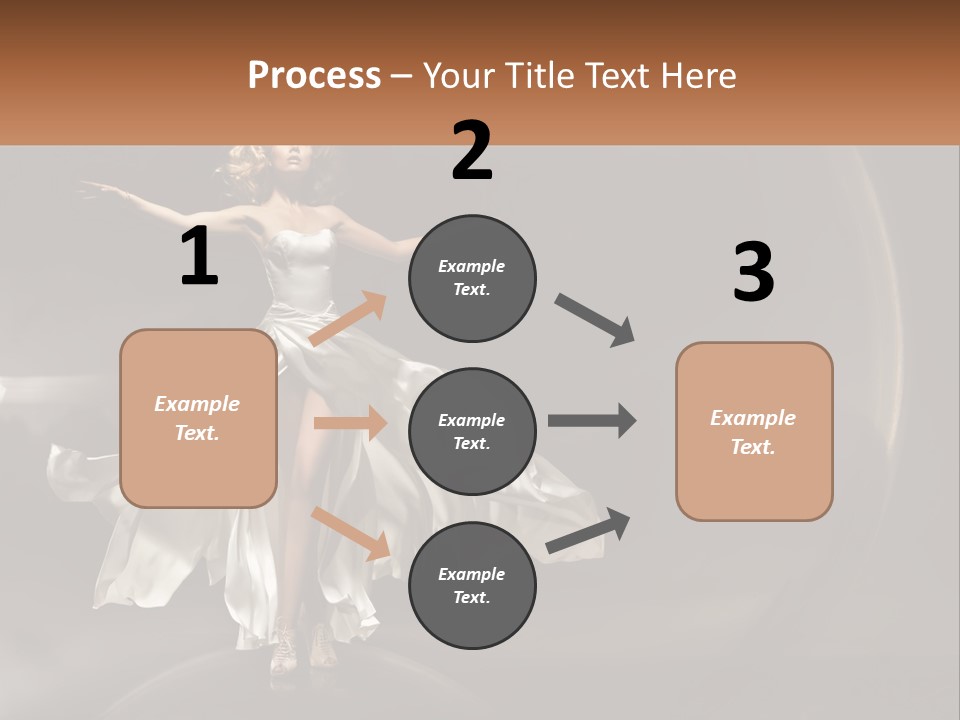 Magical Gray Model PowerPoint Template