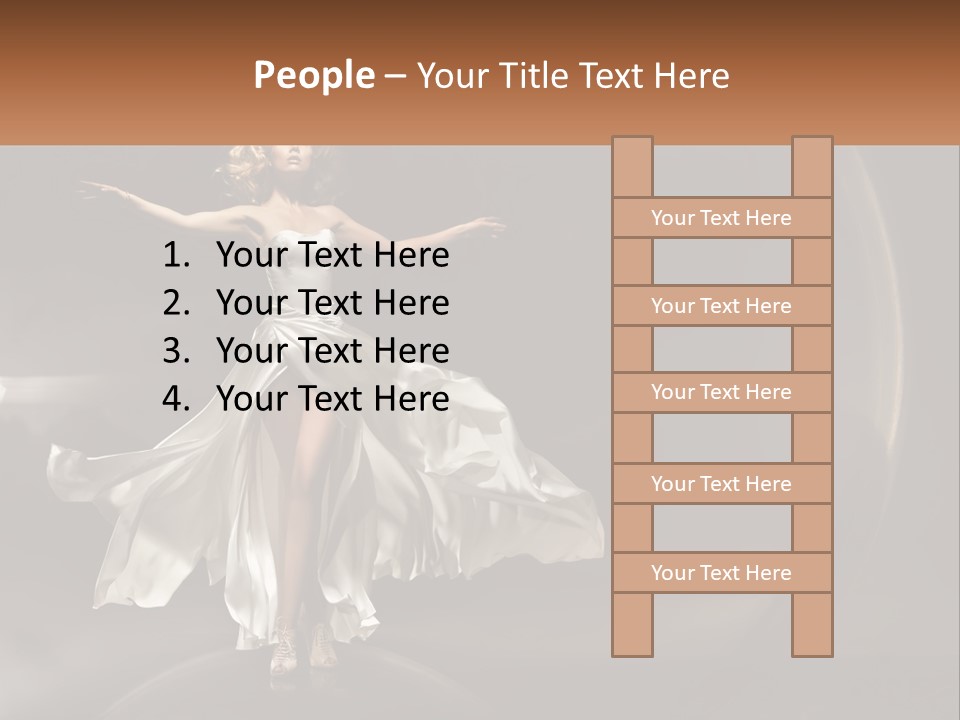 Magical Gray Model PowerPoint Template