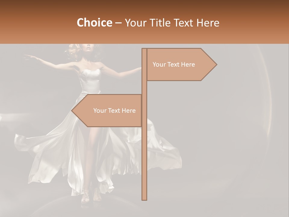 Magical Gray Model PowerPoint Template