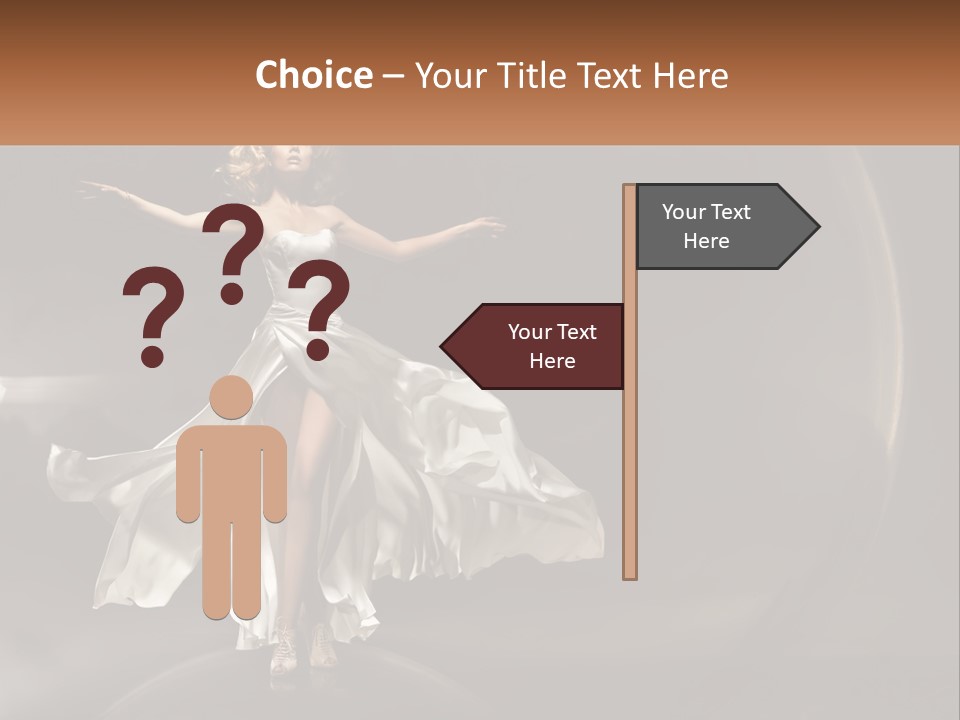 Magical Gray Model PowerPoint Template