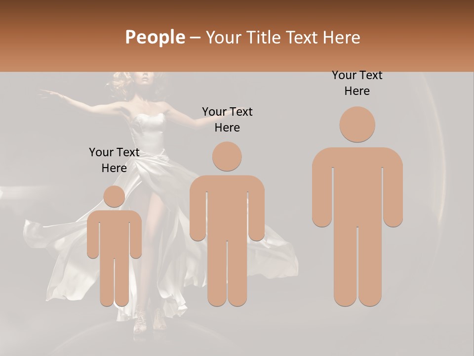 Magical Gray Model PowerPoint Template