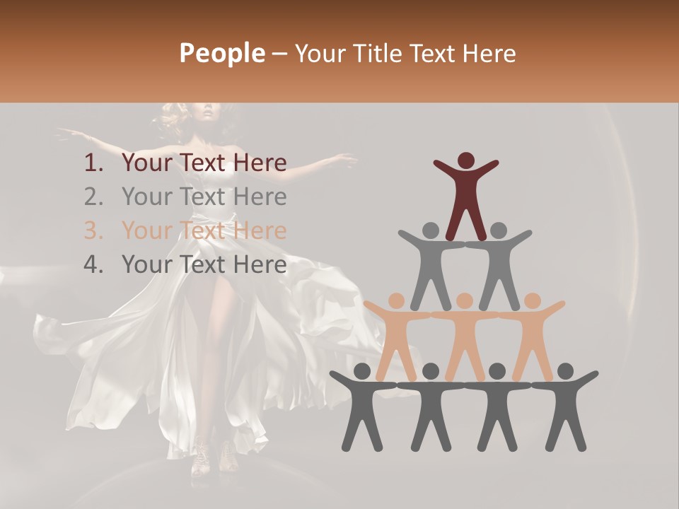 Magical Gray Model PowerPoint Template