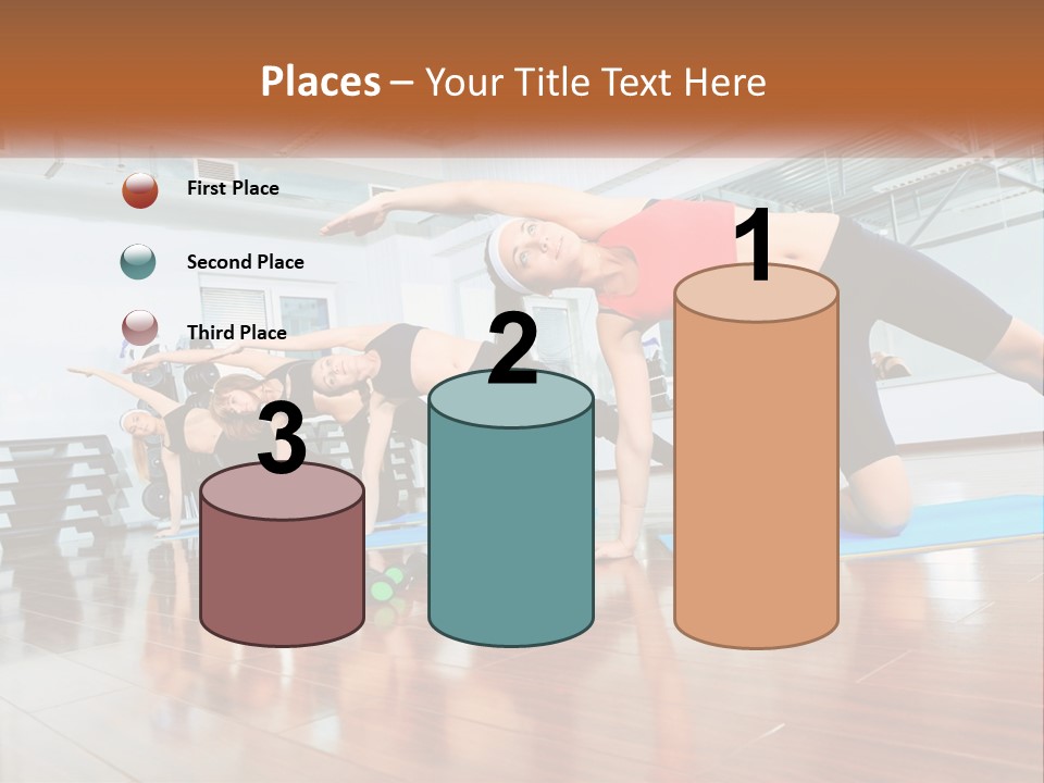 Aerobics Acrobatics Sportsman PowerPoint Template