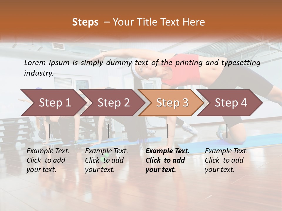 Aerobics Acrobatics Sportsman PowerPoint Template