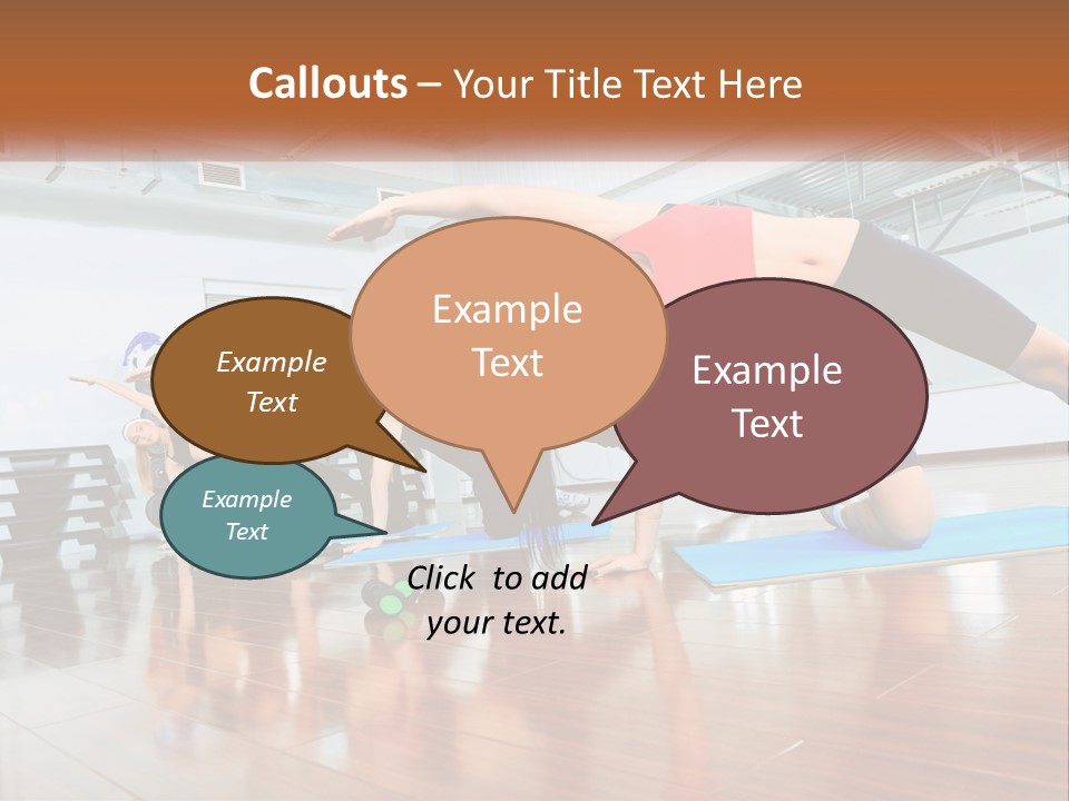 Aerobics Acrobatics Sportsman PowerPoint Template