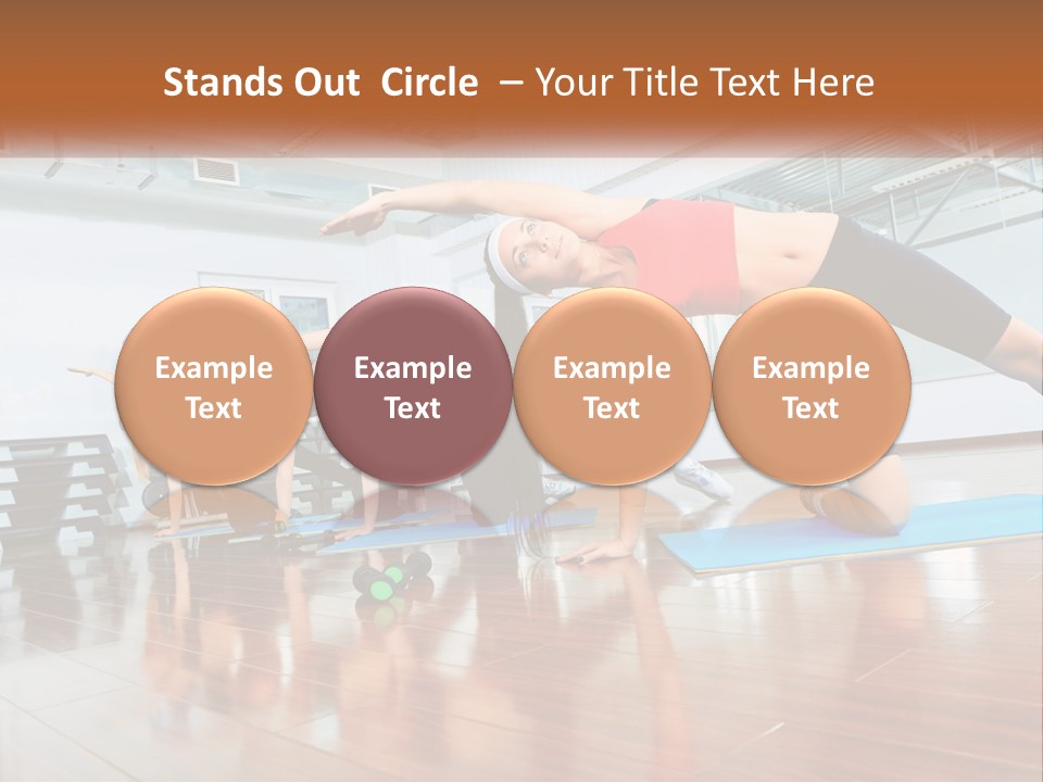 Aerobics Acrobatics Sportsman PowerPoint Template