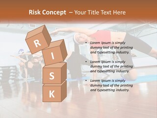 Aerobics Acrobatics Sportsman PowerPoint Template