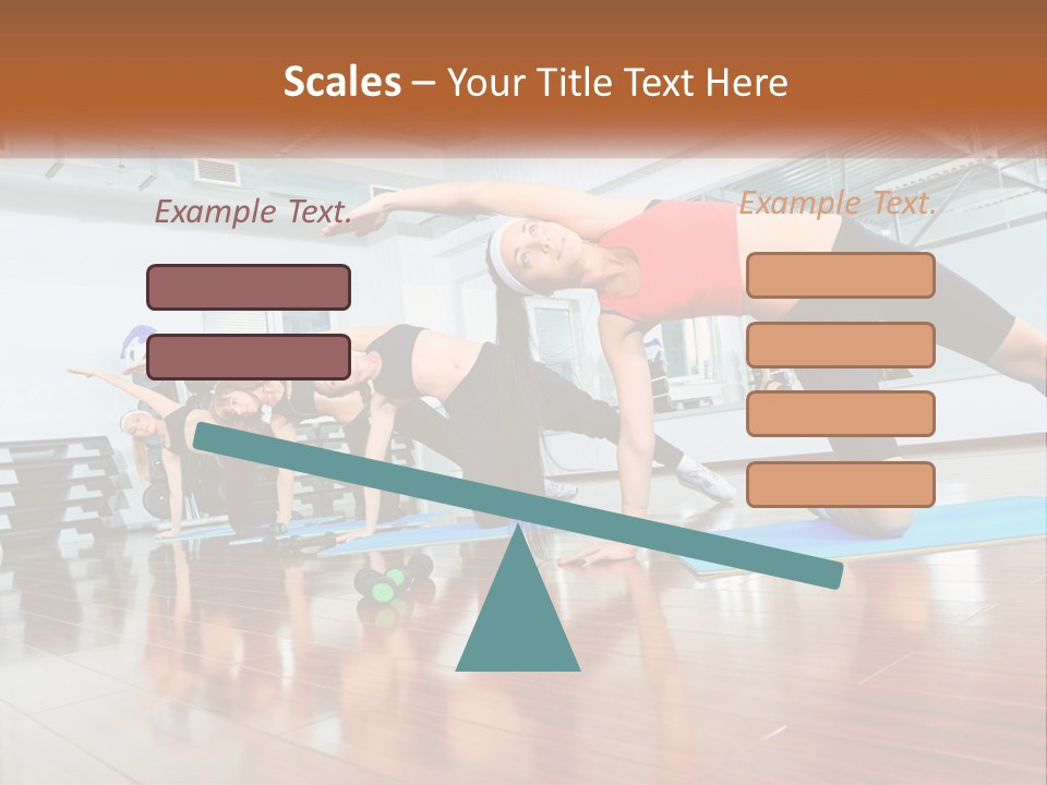 Aerobics Acrobatics Sportsman PowerPoint Template