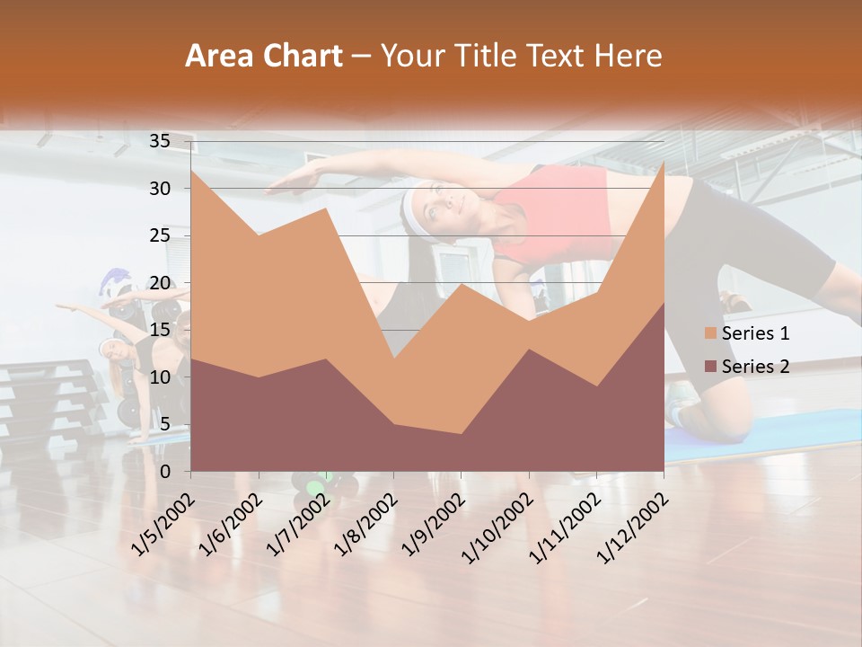 Aerobics Acrobatics Sportsman PowerPoint Template