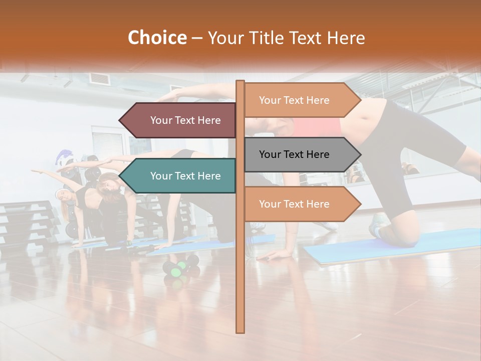 Aerobics Acrobatics Sportsman PowerPoint Template