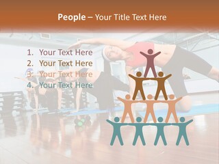 Aerobics Acrobatics Sportsman PowerPoint Template