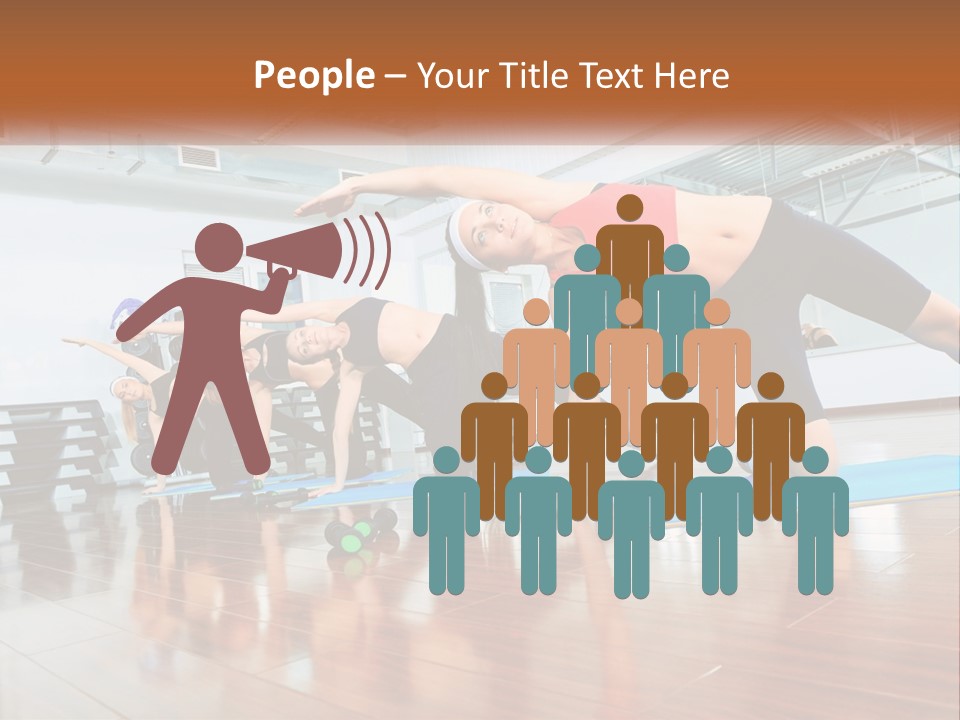 Aerobics Acrobatics Sportsman PowerPoint Template