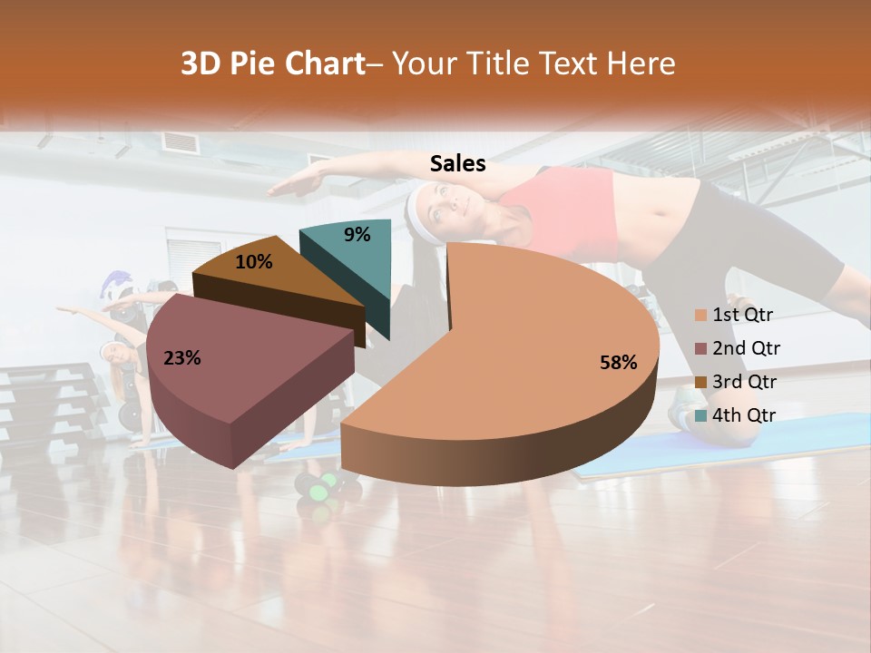 Aerobics Acrobatics Sportsman PowerPoint Template