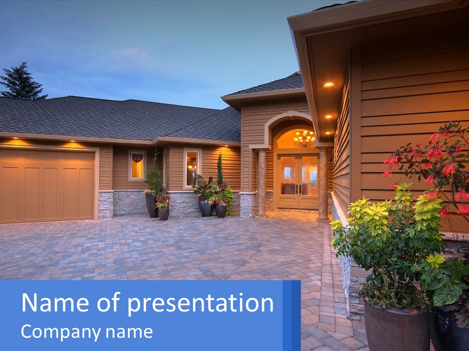 Driveway Home Estate PowerPoint Template