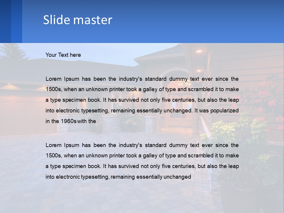 Driveway Home Estate PowerPoint Template