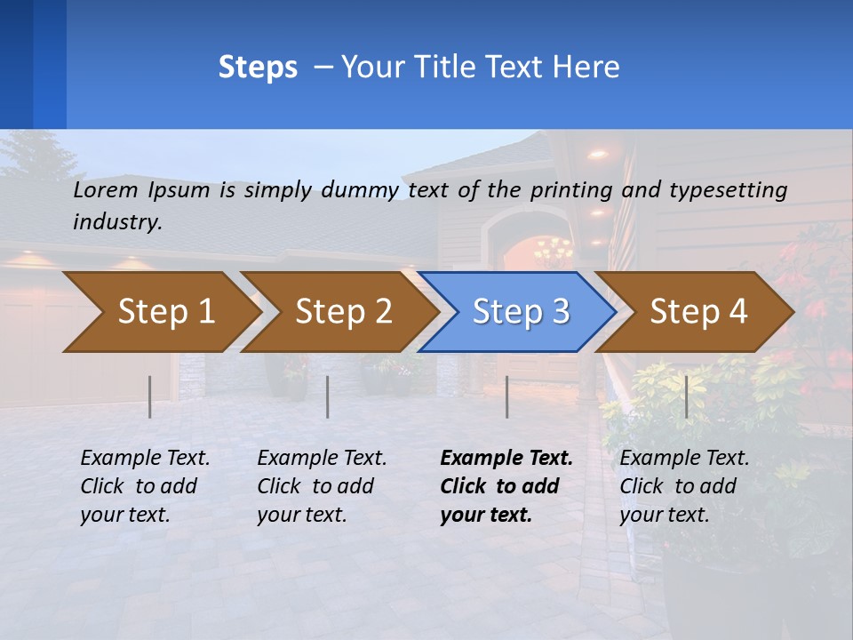 Driveway Home Estate PowerPoint Template