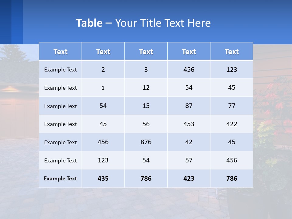 Driveway Home Estate PowerPoint Template