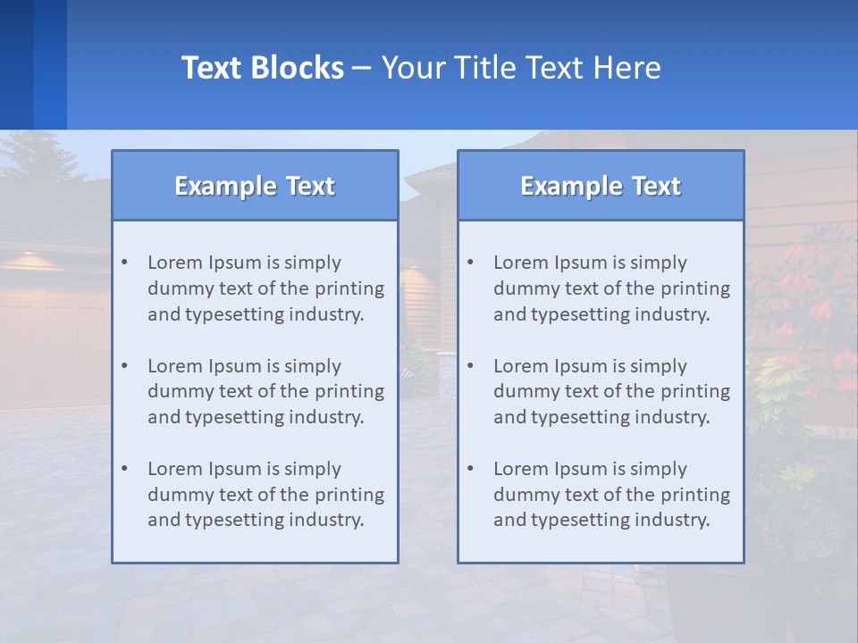 Driveway Home Estate PowerPoint Template