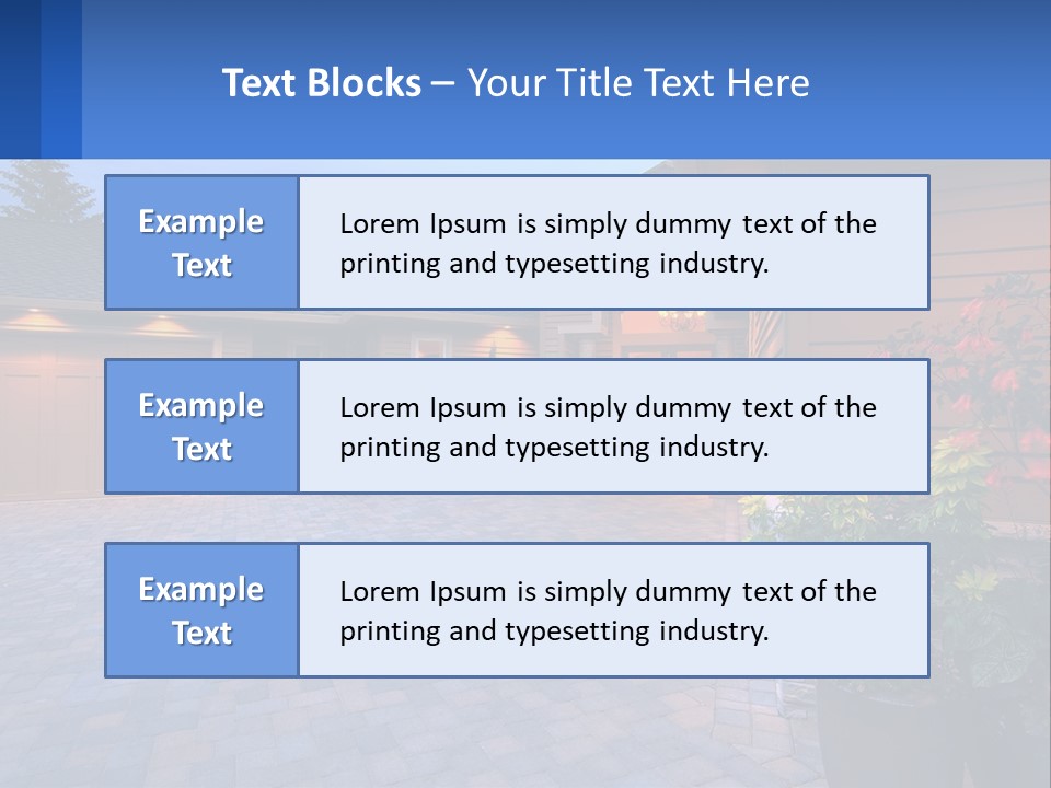 Driveway Home Estate PowerPoint Template