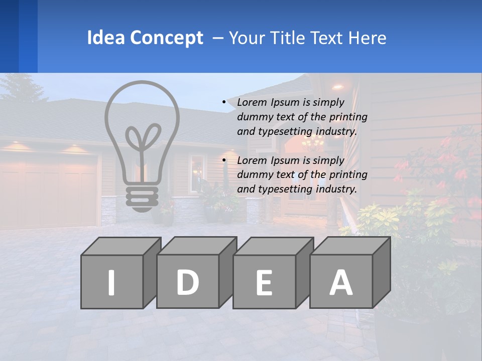 Driveway Home Estate PowerPoint Template