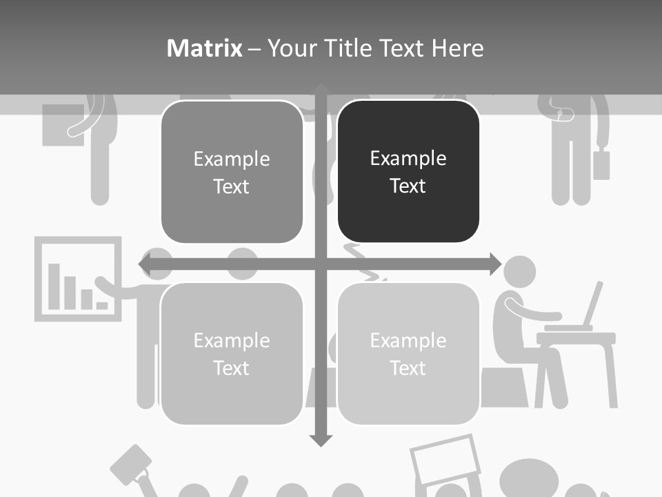 Employee Pointing Sitting PowerPoint Template