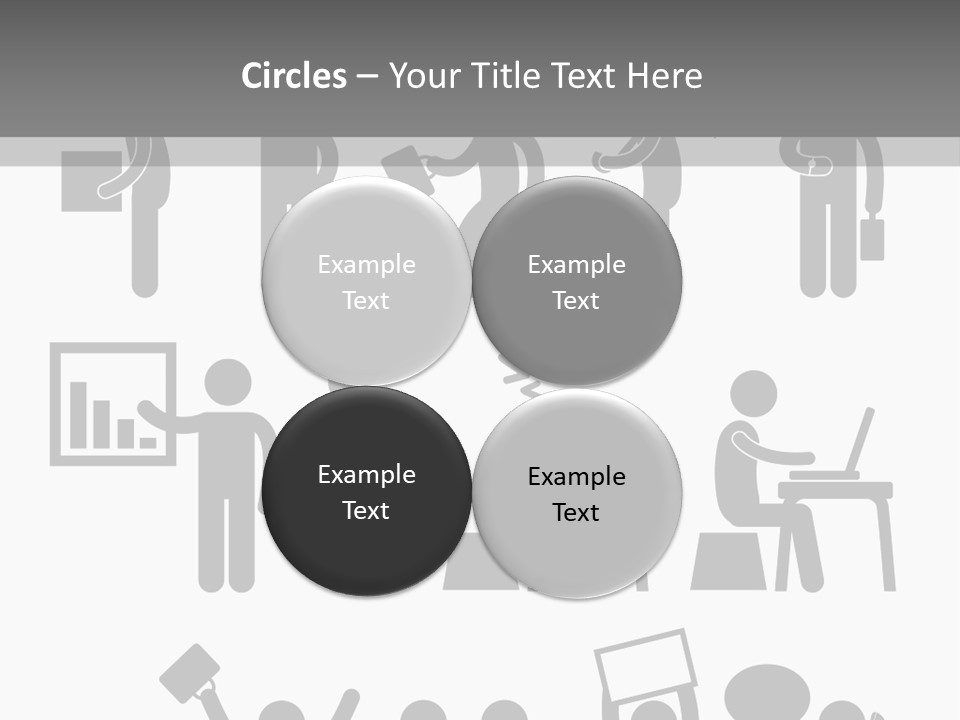 Employee Pointing Sitting PowerPoint Template