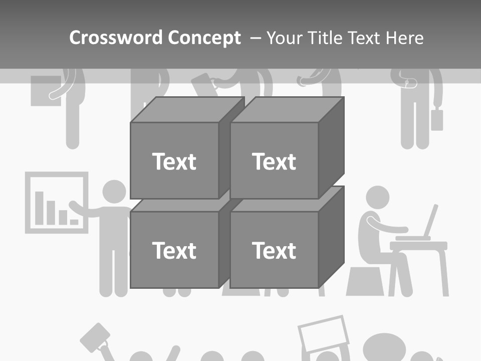 Employee Pointing Sitting PowerPoint Template