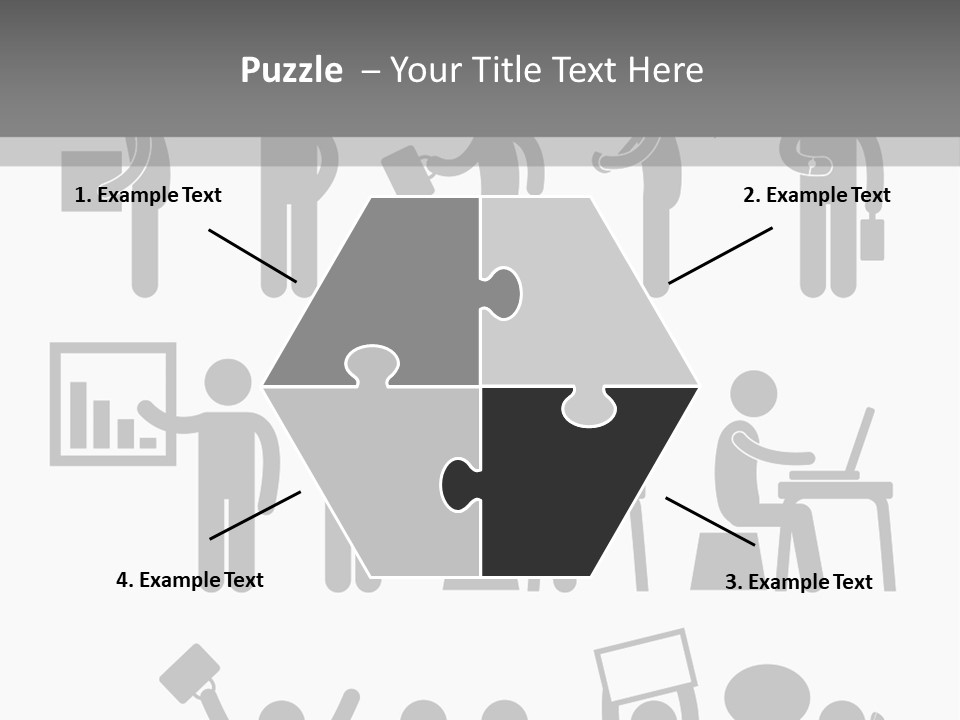 Employee Pointing Sitting PowerPoint Template