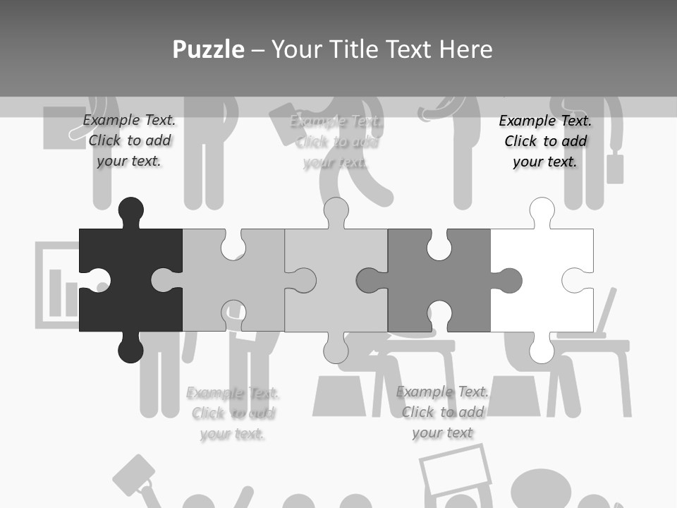 Employee Pointing Sitting PowerPoint Template