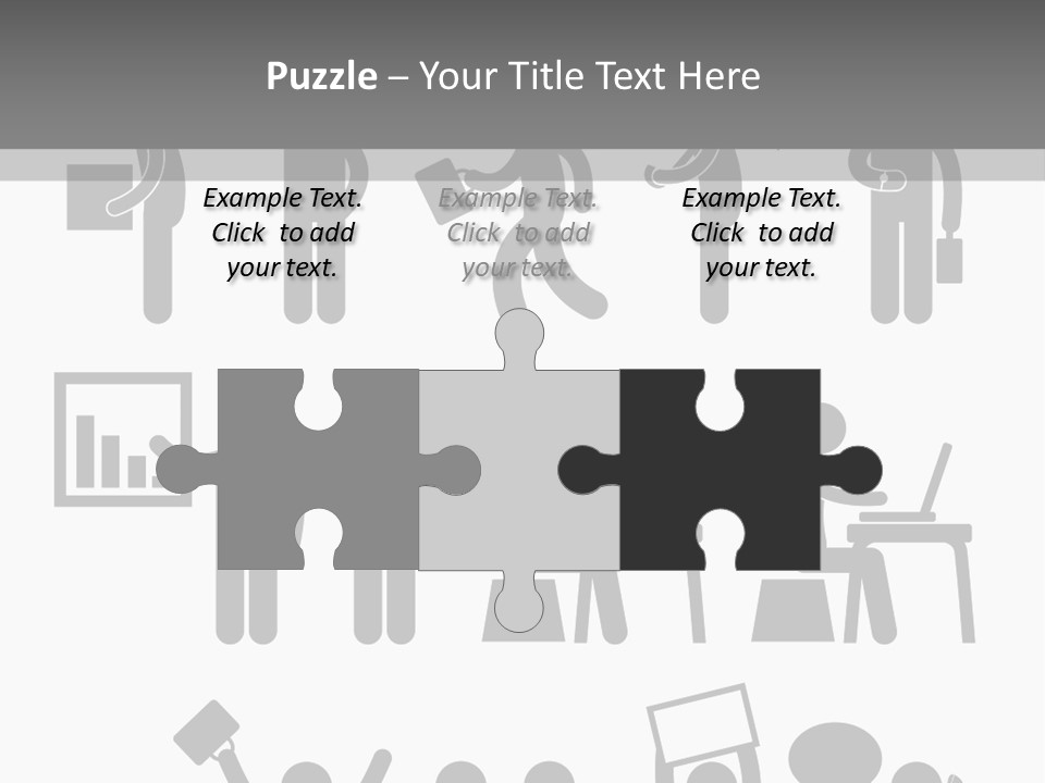 Employee Pointing Sitting PowerPoint Template