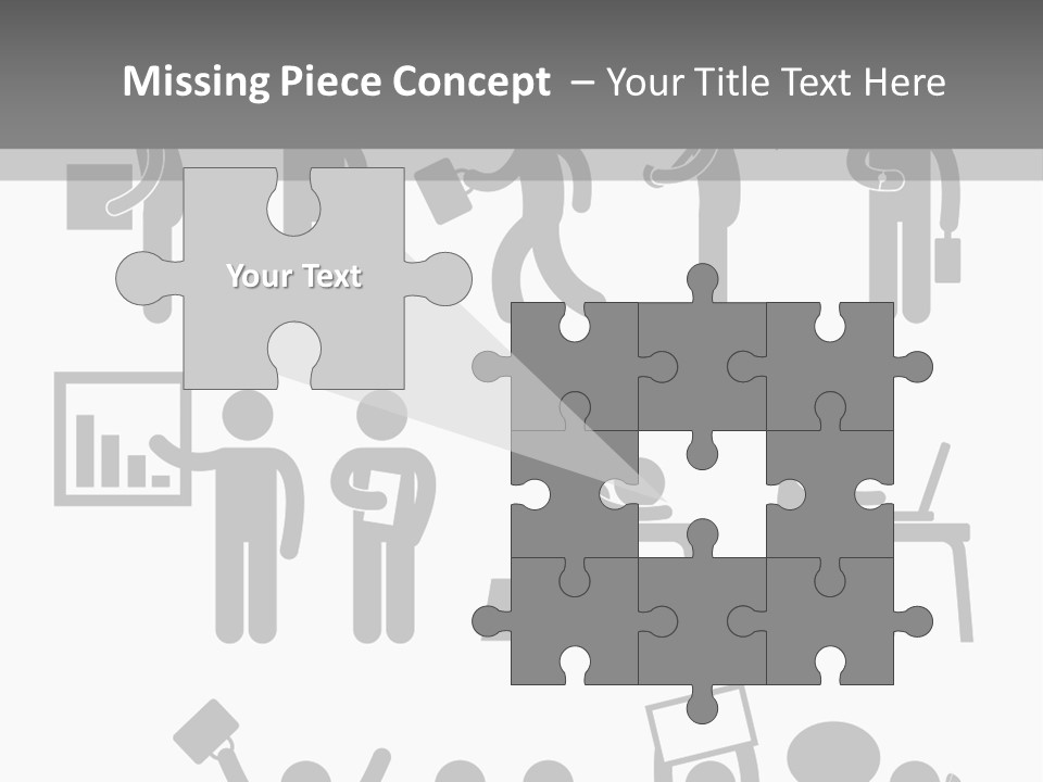 Employee Pointing Sitting PowerPoint Template