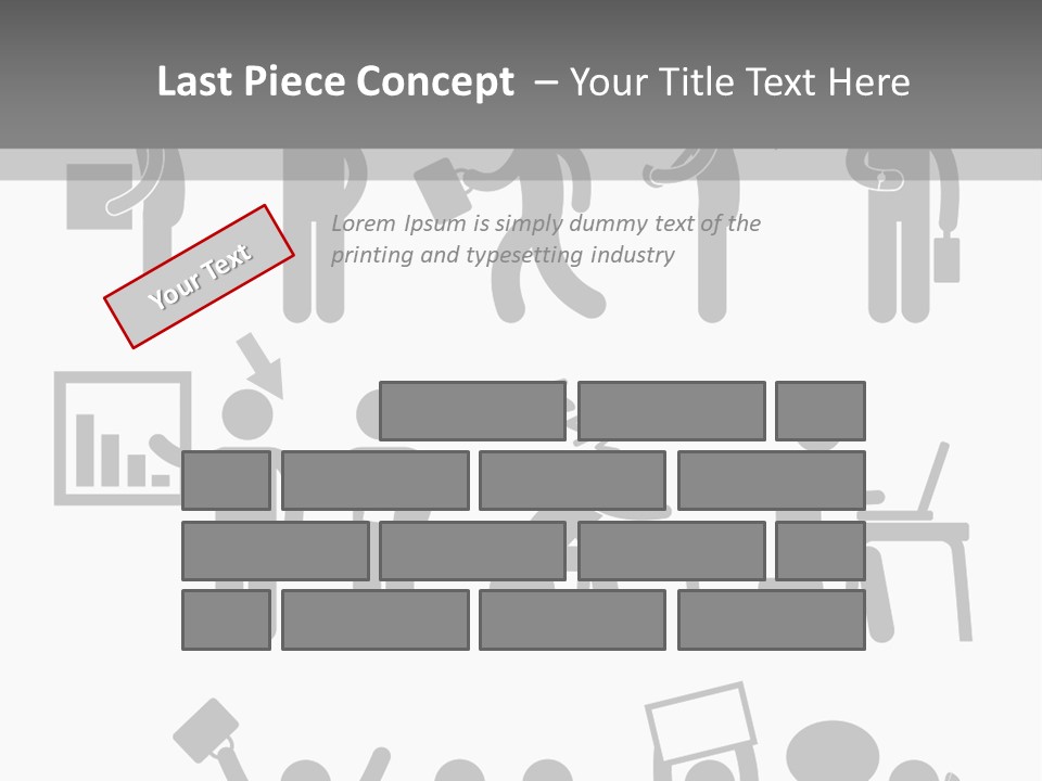 Employee Pointing Sitting PowerPoint Template