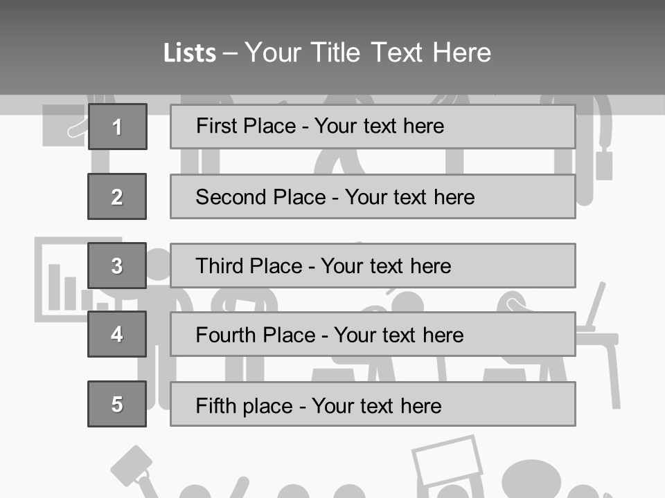 Employee Pointing Sitting PowerPoint Template