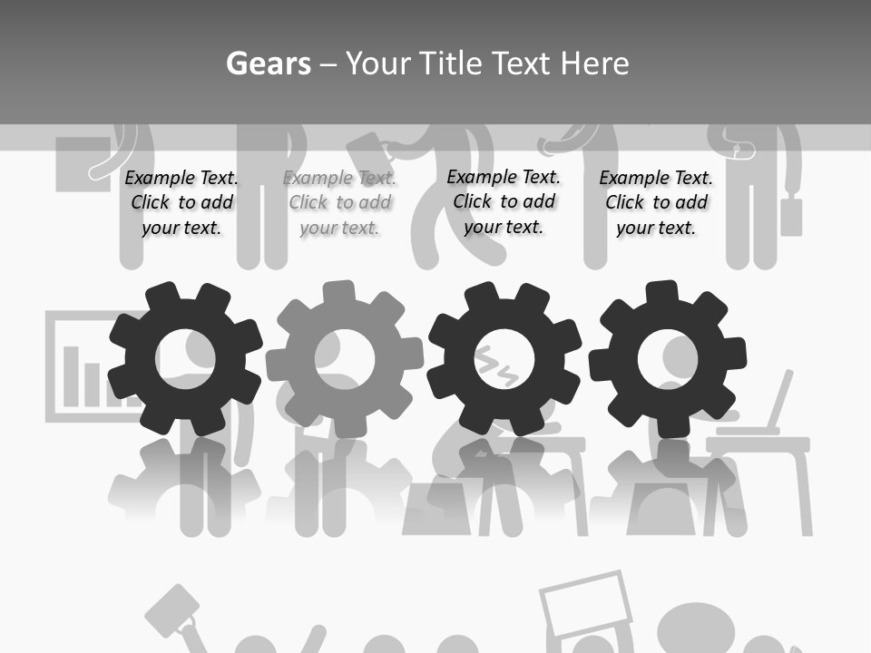 Employee Pointing Sitting PowerPoint Template