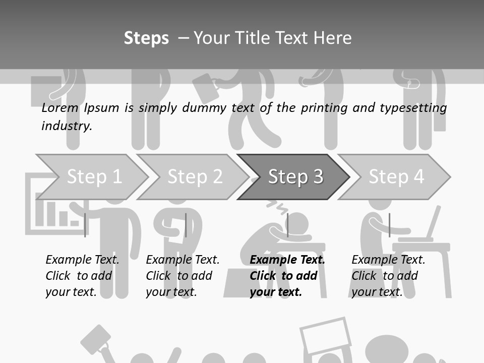 Employee Pointing Sitting PowerPoint Template