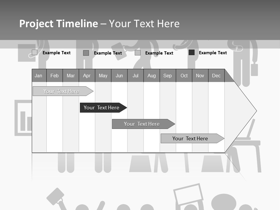 Employee Pointing Sitting PowerPoint Template