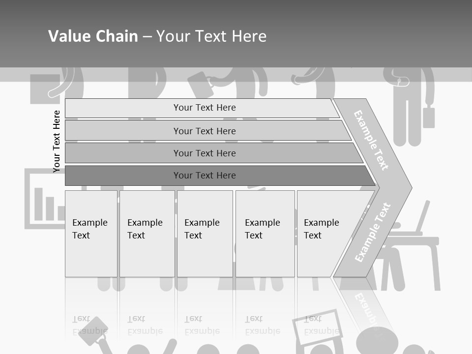 Employee Pointing Sitting PowerPoint Template