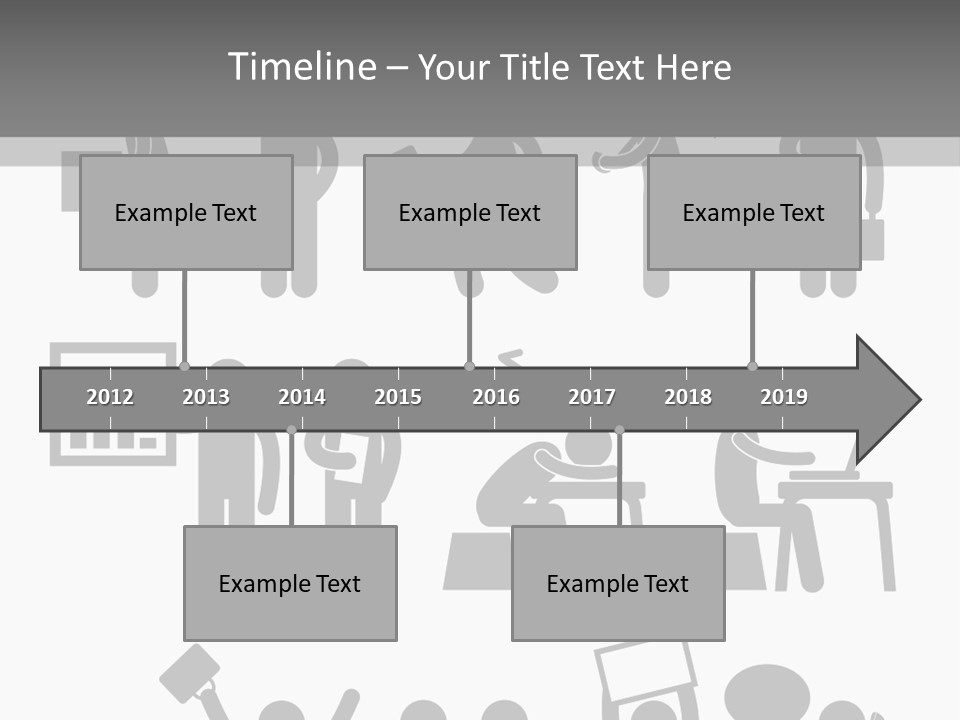 Employee Pointing Sitting PowerPoint Template