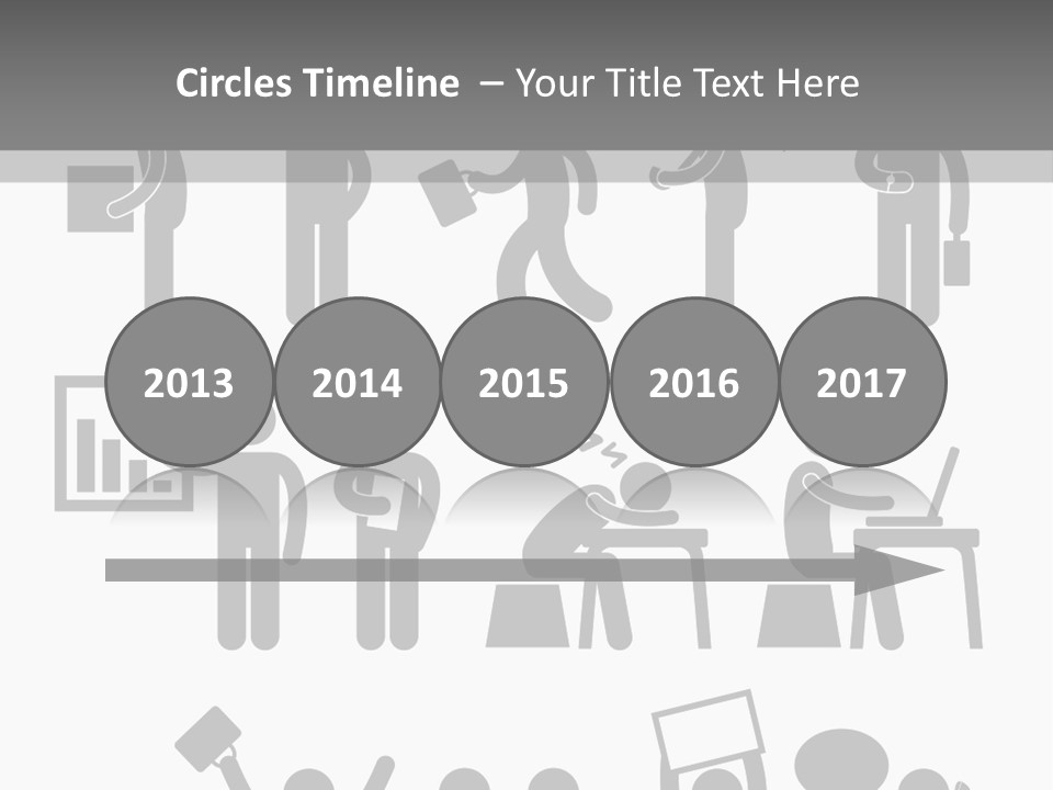 Employee Pointing Sitting PowerPoint Template