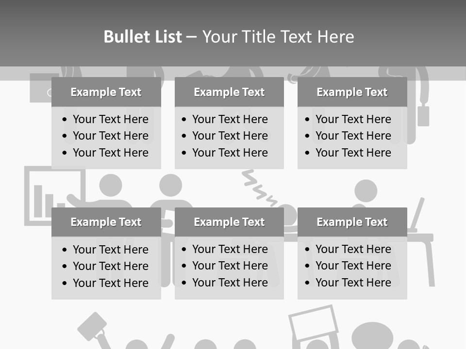 Employee Pointing Sitting PowerPoint Template
