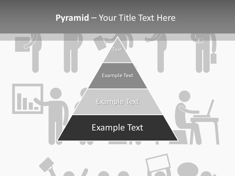 Employee Pointing Sitting PowerPoint Template