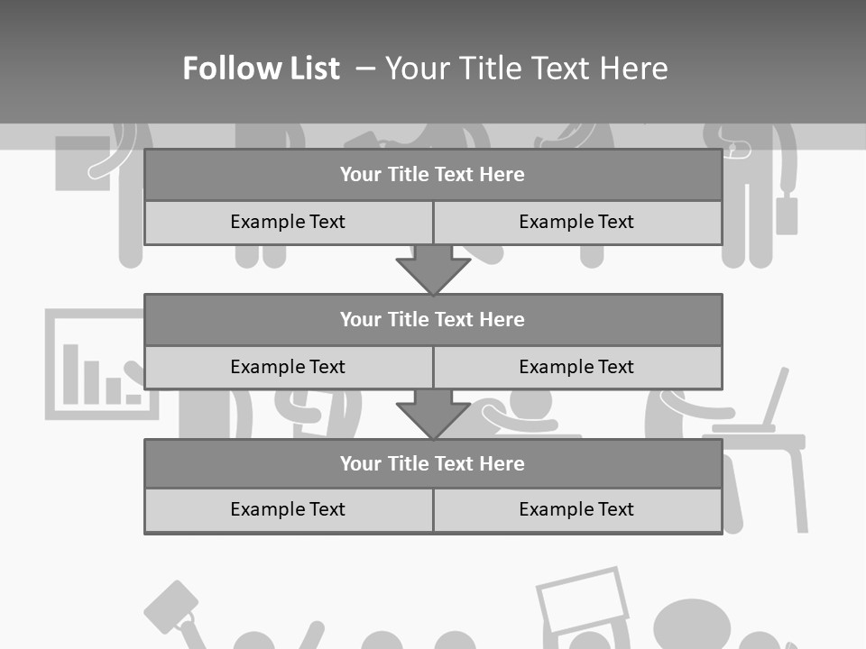 Employee Pointing Sitting PowerPoint Template