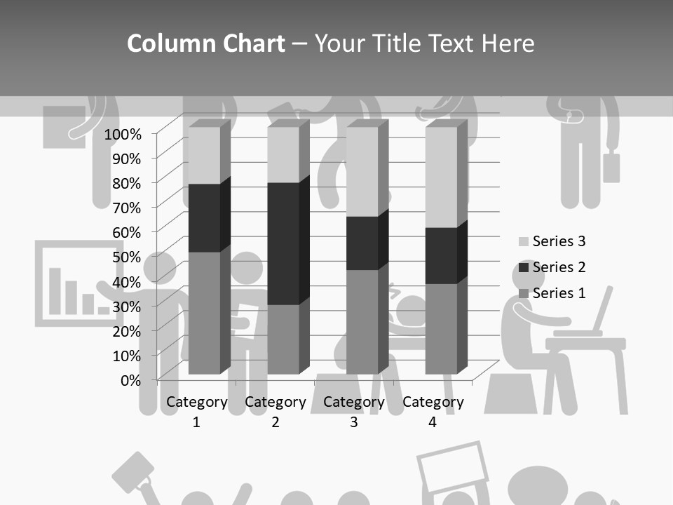 Employee Pointing Sitting PowerPoint Template